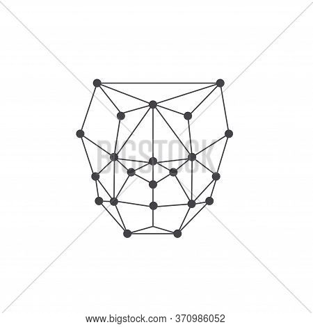 The Person Id. Face Recognition Template. Mask To Recognize A Person. Polygon Mask For Face Control