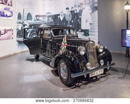 Amman, Jordan, December 07, 2018 : Humber Super Snipe 1946 At The Exhibition In The King Abdullah Ii