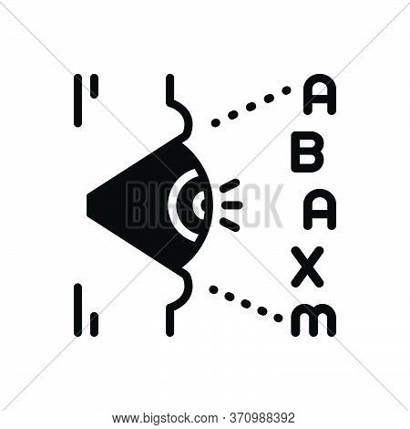 Black Solid Icon For Ametropia Test Eye Treatment Eyecare