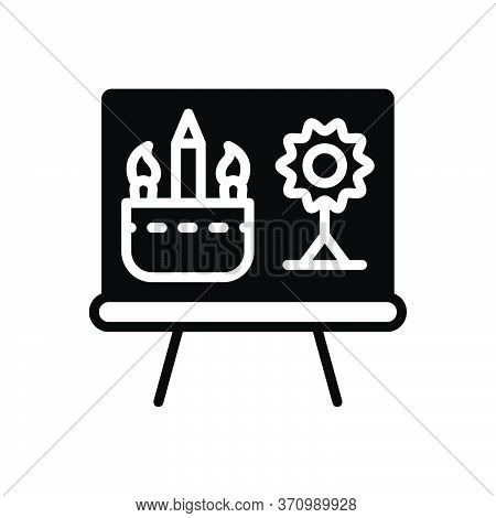 Black Solid Icon For Drawing Sketch Draft  Creativity  Creative Painting