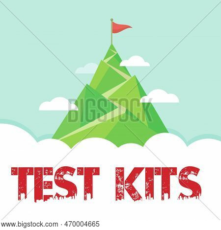 Writing Displaying Text Test Kits. Internet Concept Collection Of Certain Tools And Equimpent For Pa
