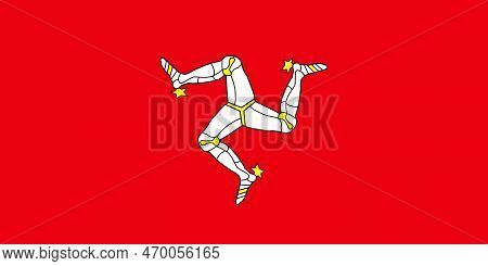 Isle Of Mann Flag Simple Illustration For Independence Day Or Election. Simple Icon For Web