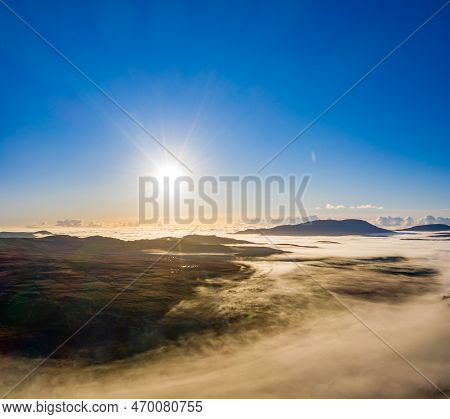 Donegal Covered With Fog From Crove Upper To Teelin - Ireland