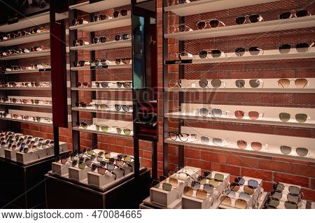 Kuala Lumpur, Malaysia - December 04, 2022: Ray Ban Brand Retail Shop Logo Signboard