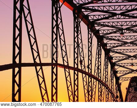 Maria-valeria Bridge, Esztergom, Hungary. In River Danube.