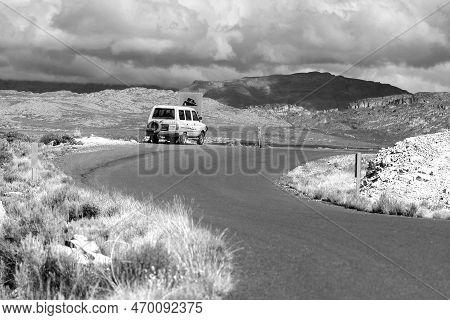Cederberg, South Africa - Sep 4, 2022: Top Of The Katbakkies Pass In The Western Cape Cederberg. A V