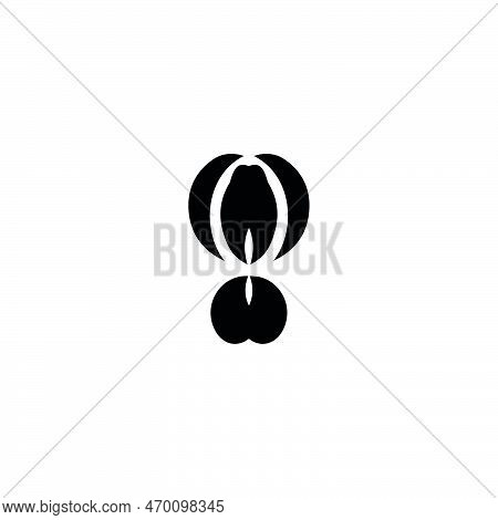 Air Balloon Icon. Simple Style Air Balloon Travel Poster Background Symbol. Air Balloon Brand Logo D