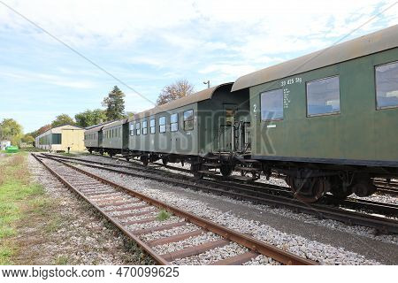 Old Railway Wagon On The Siding In Weissach Station