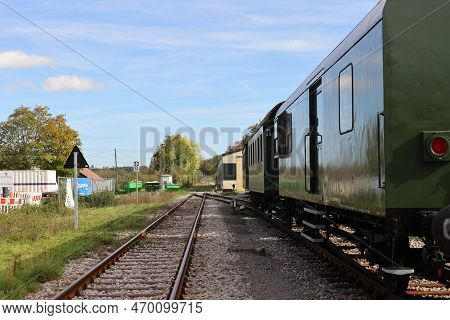 Old Railway Wagon On The Siding In Weissach Station