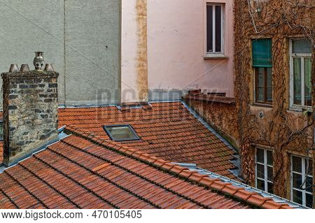 Lyon, France, February 4, 2023 : Famous Traboule In Croix-rousse District. Traboules Are A Type Of P