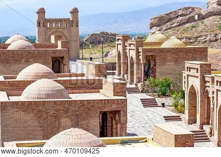 Hisor, Tajikistan - July 31, 2022: Ancient Hisor Fort In Summer Against The Blue Sky.
