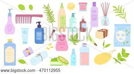 Bodycare Cosmetics. Skincare Spa Body Hair Care Product, Natural Organic Antiage Beauty Cosmetic Ant