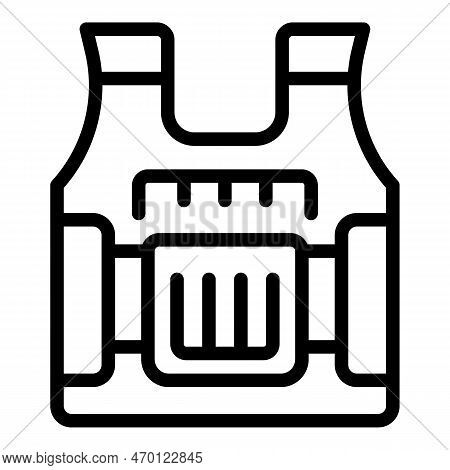 Cop Bulletproof Vest Icon Outline Vector. Police Kevlar. Armor Jacket