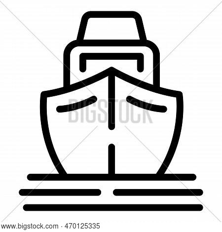 Emergency Ship Icon Outline Vector. Coast Guard. Sea Rescue