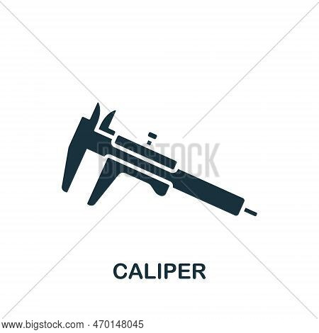 Calliper Icon. Monochrome Simple Sign From Cosmetology Collection. Calliper Icon For Logo, Templates