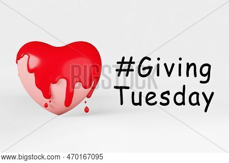 Giving Tuesday Banner Heart With Paint Splash Global Day Of Charitable Giving Share After Shopping D