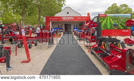 Novi Sad, Serbia - May 23, 2022: Fpm Agromehanika Agricultural Machinery Manufacturer From Boljevac 