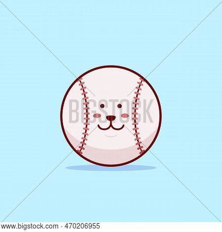 A Fun And Playful Vector Illustration Of A Cartoon Baseball Mascot Perfect For Sports-themed Designs
