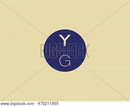 Yg Letter Modern Elegant Logo Design Vector Images