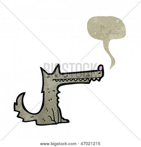 retro cartoon big bad wolf