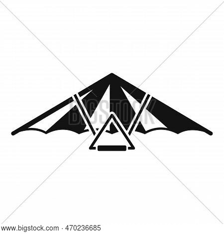 Aircraft Glider Icon Simple Vector. Fly Plane. Man Sky