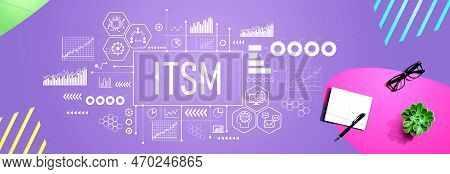 Itsm - Information Technology Service Management Theme With A Notebook And A Pen