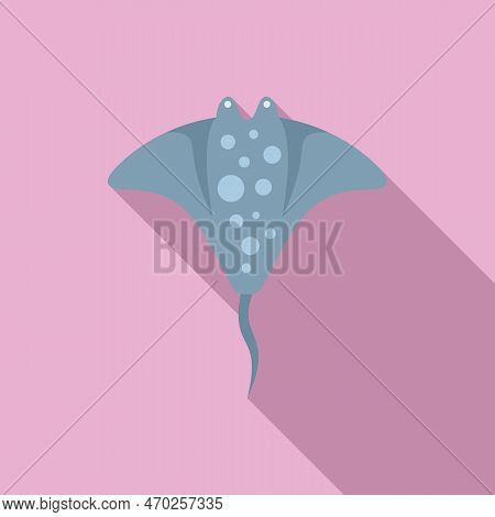 Stingray Icon Flat Vector. Sea Animal. Fish Ray