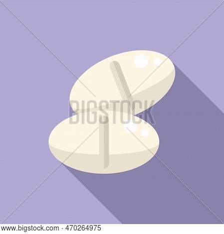 Pill Immune Icon Flat Vector. Bacteria Drug. Virus Resistance