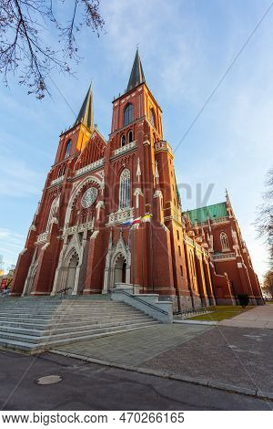 The Archcathedral Basilica Of The Holy Family Is A Neo-gothic, Three-nave Church In Czestochowa