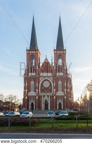 Czestochowa, Poland - 01 January, 2023: The Archcathedral Basilica Of The Holy Family Is A Neo-gothi