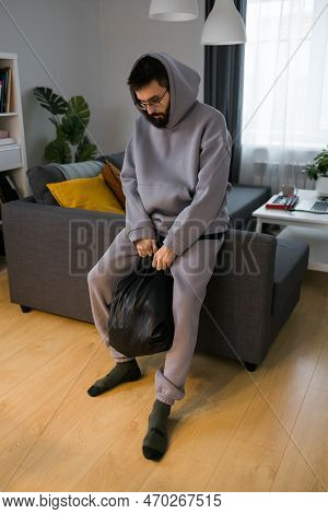 Sad Man Pondering About His Life After A Relationship Breakup Or Bipolar Disorder - Depression Asthe