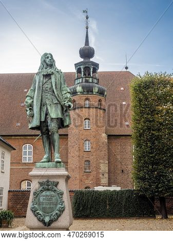 Copenhagen, Denmark - Oct 19, 2018: Statue Of Chancellor Peder Schumacher Griffenfeld (1635-1699), S