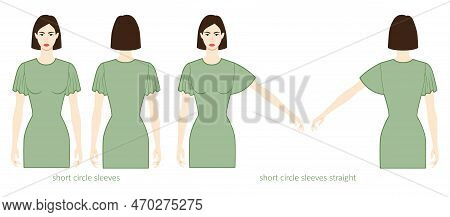 Circular Sleeves Cape, Butterfly, Flutter, Capelet, Short Length Clothes Dresses, Tops, Shirts Techn