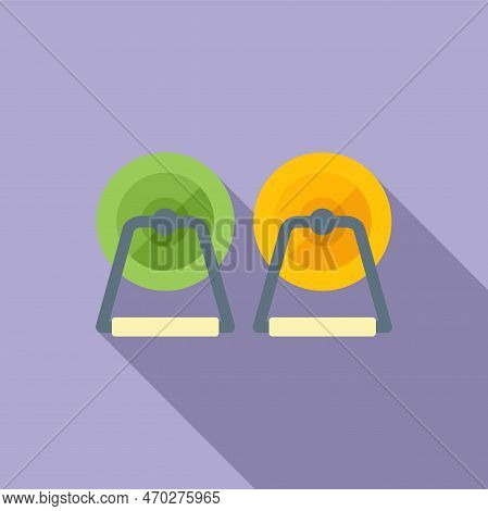 Bobine Thread Icon Flat Vector. Fabric Plant. Roll Fashion