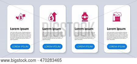 Set Oil And Gas Industrial Factory, Tank Storage, Price Increase And . Business Infographic Template