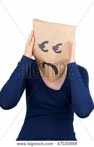 En desperat Euro papir taske