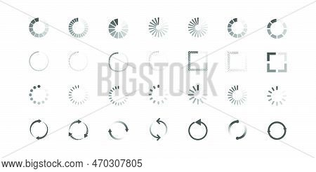 Download Sign Set. Load Icons Set. Load System. Data Load. Loading Bar. Froze Computer. Vector Stock