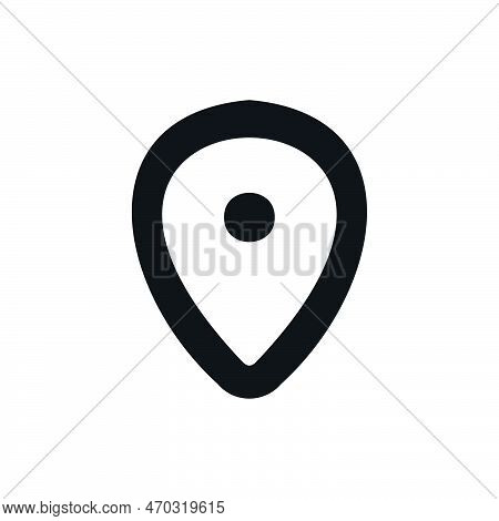 Location Pin Icon. Simple Style Travel Company Big Sale Poster Background Symbol. Location Pin Brand