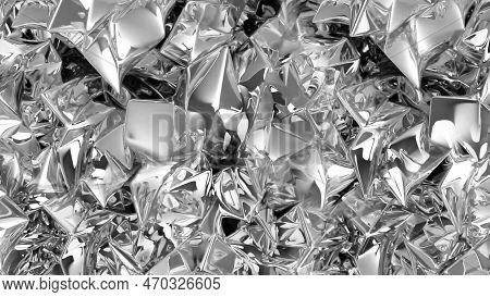 3d Rendering Glittering Liquid Ripples On The Silvery Surface Of A Technological Material With An El