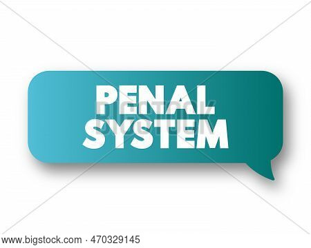 Penal System - Network Of Agencies That Administer A Jurisdiction's Prisons, And Community-based Pro