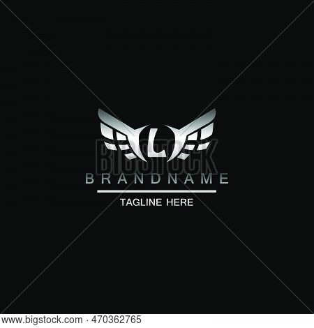 Initial Letter Logo L With Wing Template Design Vector . Alphabeth Logo .