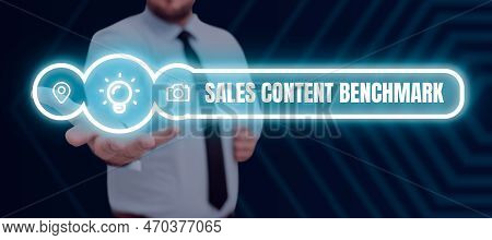 Conceptual Caption Sales Content Benchmark. Conceptual Photo Manage Their Team By Analyzing Metrics 
