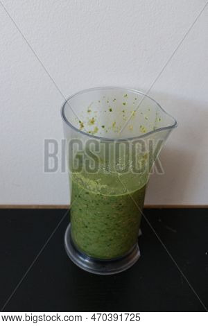 Fresh Health Green Smoothie Made Of Spinach