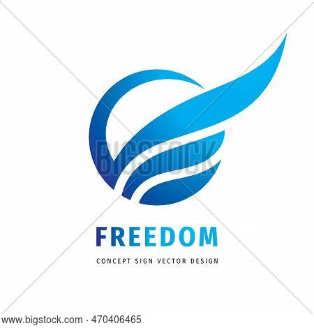 Freedom Wing - Vector Logo Template Creative Illustration. Development Progress Abstract Logo Sign. 