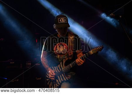 Mt. Clemens, Michigan -usa- January 28, 2023: George Lynch Performing At The Emerald Theatre With Sp