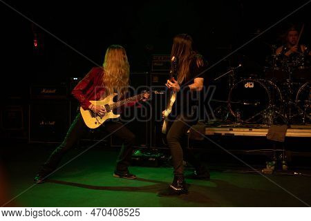 Mt. Clemens, Michigan -usa- January 28, 2023: George Lynch Performing At The Emerald Theatre With Sp