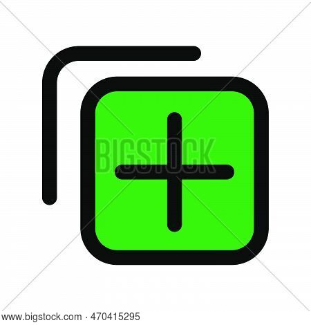 Duplicate Icon Line Isolated On White Background. Black Flat Thin Icon On Modern Outline Style. Line