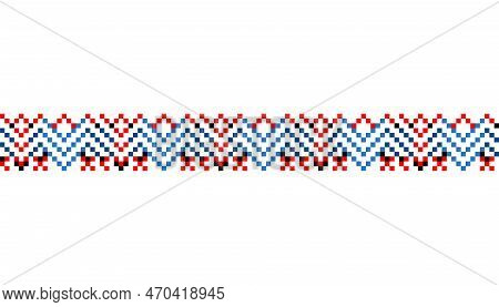 Ukrainian Traditional Embroidery. Pattern For Cross Stitching Decoration. Cross-stitch Traditional F