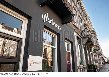 Maastricht, Netherlands - November 10, 2022: Sdworx Logo On Their Office For Maastricht. Sd Worx Is 