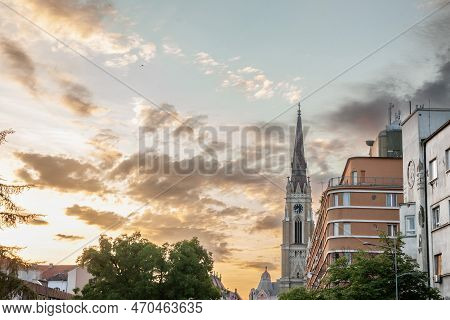 The Name Of Mary Church, Also Known As Novi Sad Catholic Cathedral Or Crkva Imena Marijinog During A